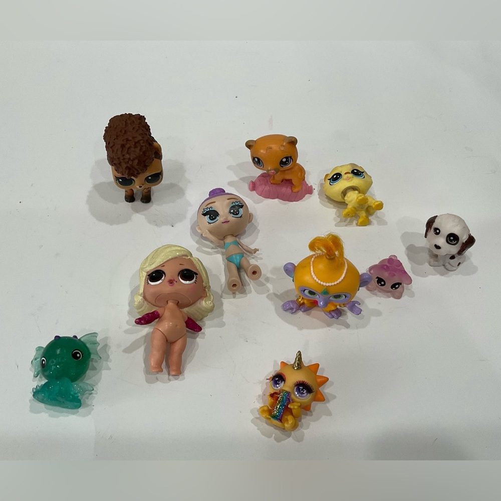 LOT OF LOL, LITTLEST PET SHOP,POOPSIE,SHIIMER & SHINE FIGURES